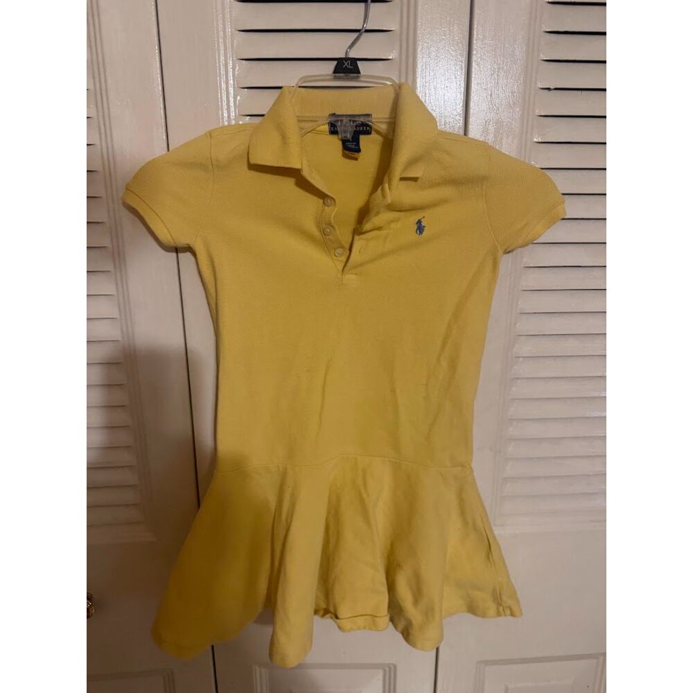 Polo Ralph Lauren Girls Yellow Polo Dress Size 5
